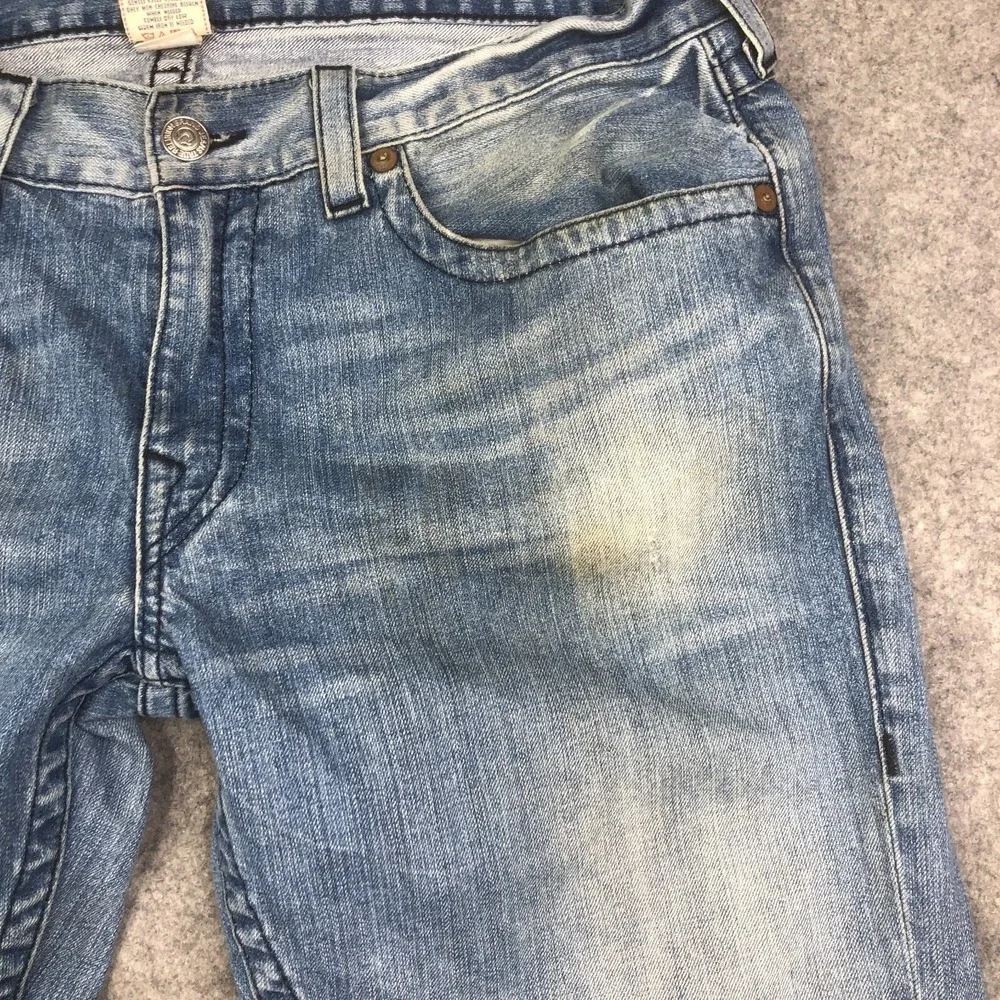 True Religion Jeans Ricky Straight Size 38 Blue Flap Pockets Y2K